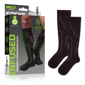 Compression Socks Green Drop™ Knee High Large / X-Large Black Closed Toe