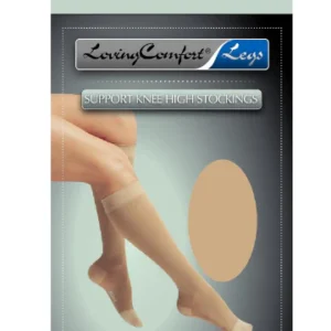 Compression Stocking Loving Comfort® Knee High 3X-Large Beige Open Toe