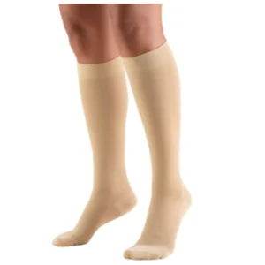Compression Stocking Truform® Knee High 3X-Large Beige Closed Toe