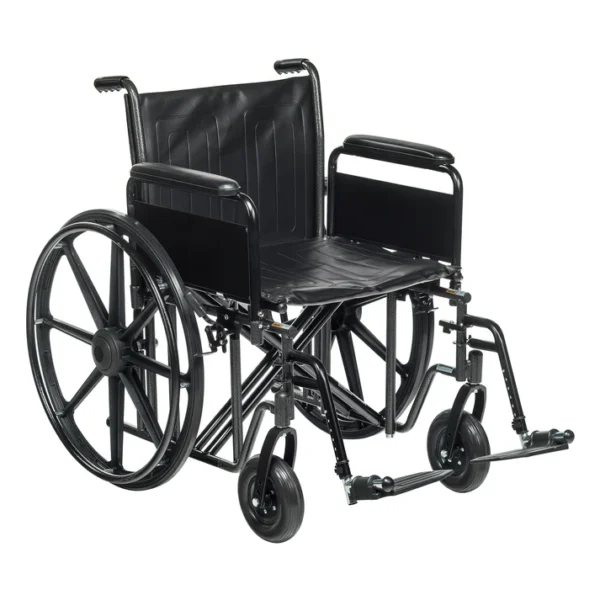 Bariatric Wheelchair McKesson Dual Axle Full Length Arm Swing-Away