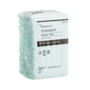 Disposable Underpad Wings™ Plus 30 X 30 Inch Fluff / Polymer Heavy Absorbency