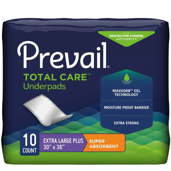 Disposable Underpad Prevail® Total Care™ 30 X 36 Inch Polymer Heavy Absorbency - Image 2