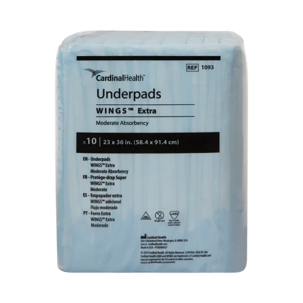 Disposable Underpad Simplicity™ Extra 23 X 36 Inch Fluff Moderate Absorbency - Image 3