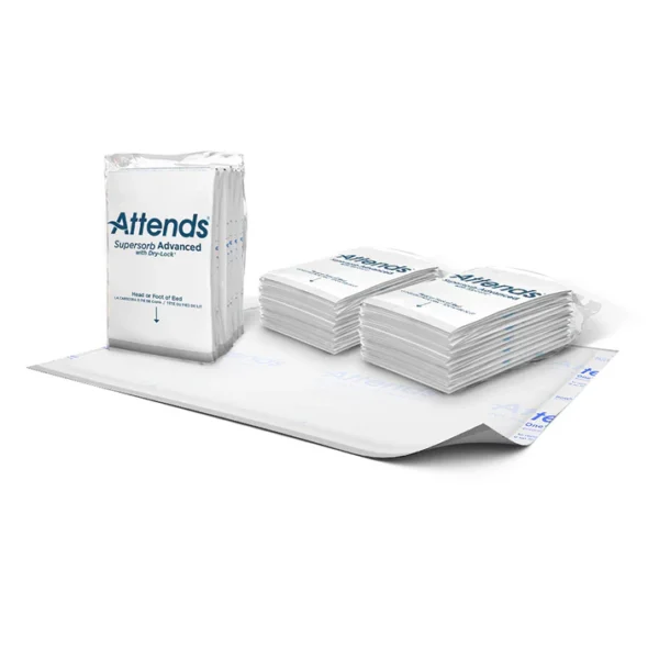 Disposable Underpad Attends® Supersorb Advanced 30 X 36 Inch Dry-Lock® Core Heavy Absorbency - Image 2