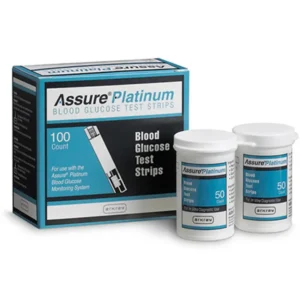 Blood Glucose Test Strips Assure® Platinum 100 Strips per Pack