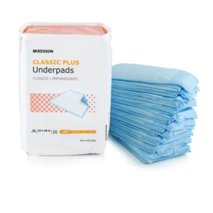 Disposable Underpad McKesson Classic Plus 23 X 36 Inch Fluff Mat Light Absorbency