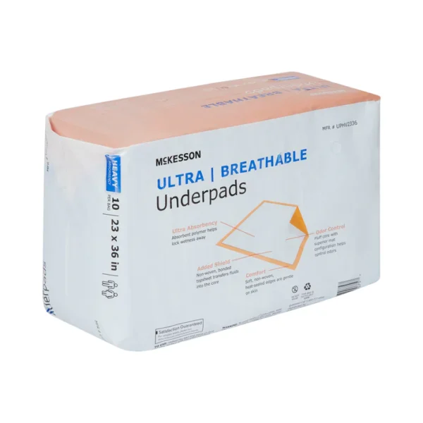 Disposable Underpad McKesson Ultra Breathable 23 X 36 Inch Fluff / Polymer Heavy Absorbency - Image 2