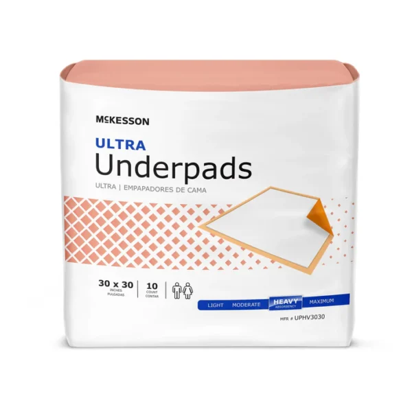 Disposable Underpad McKesson Ultra 30 X 30 Inch Fluff / Polymer Heavy Absorbency - Image 2