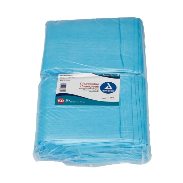 Disposable Underpad Dynarex® 23 X 36 Inch Fluff Light Absorbency