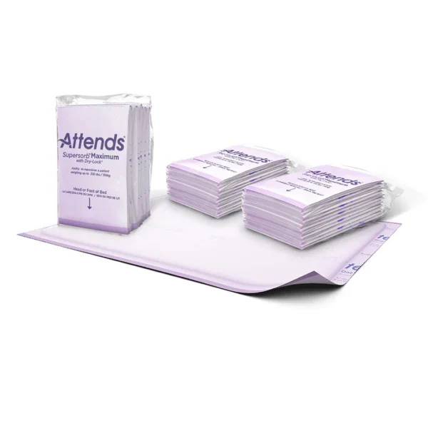 Disposable Underpad Attends® Supersorb™ Maximum 30 X 36 Inch Dry-Lock® Core Heavy Absorbency - Image 2