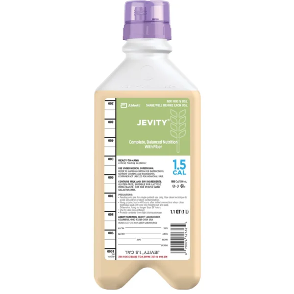 Tube Feeding Formula Jevity® 1.5 Cal with Fiber Unflavored Liquid 33.8 oz. Bottle